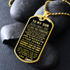 To My Son From Dad | Believe In Yourself | Dog Tag Military Ball Chain