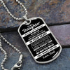 To My Daughter | Never Feel That You Are Alone | Dog Tag Necklace Gift From Dad
