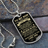 To My Son From Dad | I'm So Proud Of You | Dog Tag Necklace