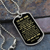 To My Son Gift From Dad | You Are My Son | Dog Tag Necklace