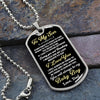 To My Son From Dad | You Will Always Be My Baby Boy | Dog Tag Military Ball Chain