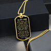 To My Son Gift From Dad | I Can Promise | Dog Tag Necklace