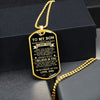 To My Son From Dad | I'm So Proud Of You | Dog Tag Necklace