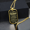 To My Daughter From Dad | Just Do Your Best | Dog Tag Necklace
