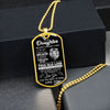 To My Daughter Gift From Dad | This Old Lion Will Have Your Back | Dog Tag Necklace