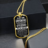 To My Son From Dad | Stay Strong Be Confident | Dog Tag Necklace Military Ball Chain