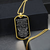 To My Daughter | I Want You To Believe | Dog Tag Necklace Gift From Dad