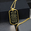 To My Son Gift From Dad | You Are My Son | Dog Tag Necklace