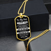 To My Son From Dad | Never Forget How Much I Love You | Dog Tag Military Ball Chain
