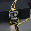 To My Son From Dad | I Hope You Believe In Yourself | Dog Tag Necklace For Son