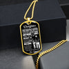 To My Daughter Gift From Dad | Always Carry You In My Heart | Dog Tag Necklace