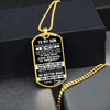 To My Son Gift From Dad | I Will Always Love You | Dog Tag Necklace