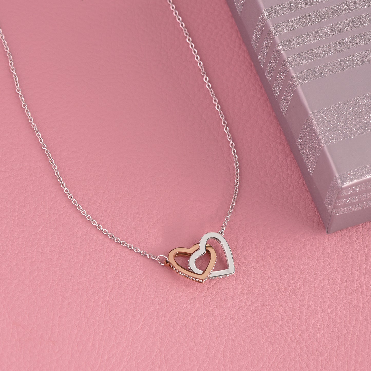 To My Lovely Daughter | Never Forget That I Love You | Interlocking Hearts necklace