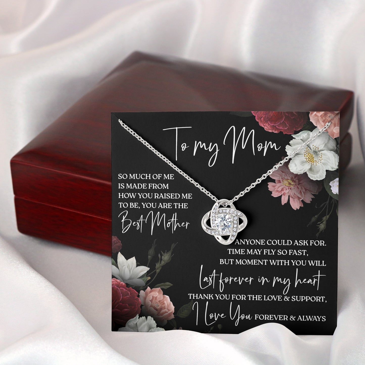 To My Mom - You Are The Best Mother, Love Knot Necklace