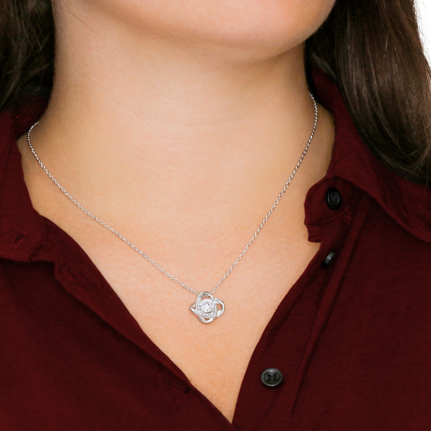 To My Beautiful Soulmate | I Love You So Deeply | Love Knot Necklace