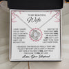 To My Beautiful Wife | I Married You Because I Cant Live Without You | Love Knot Necklace