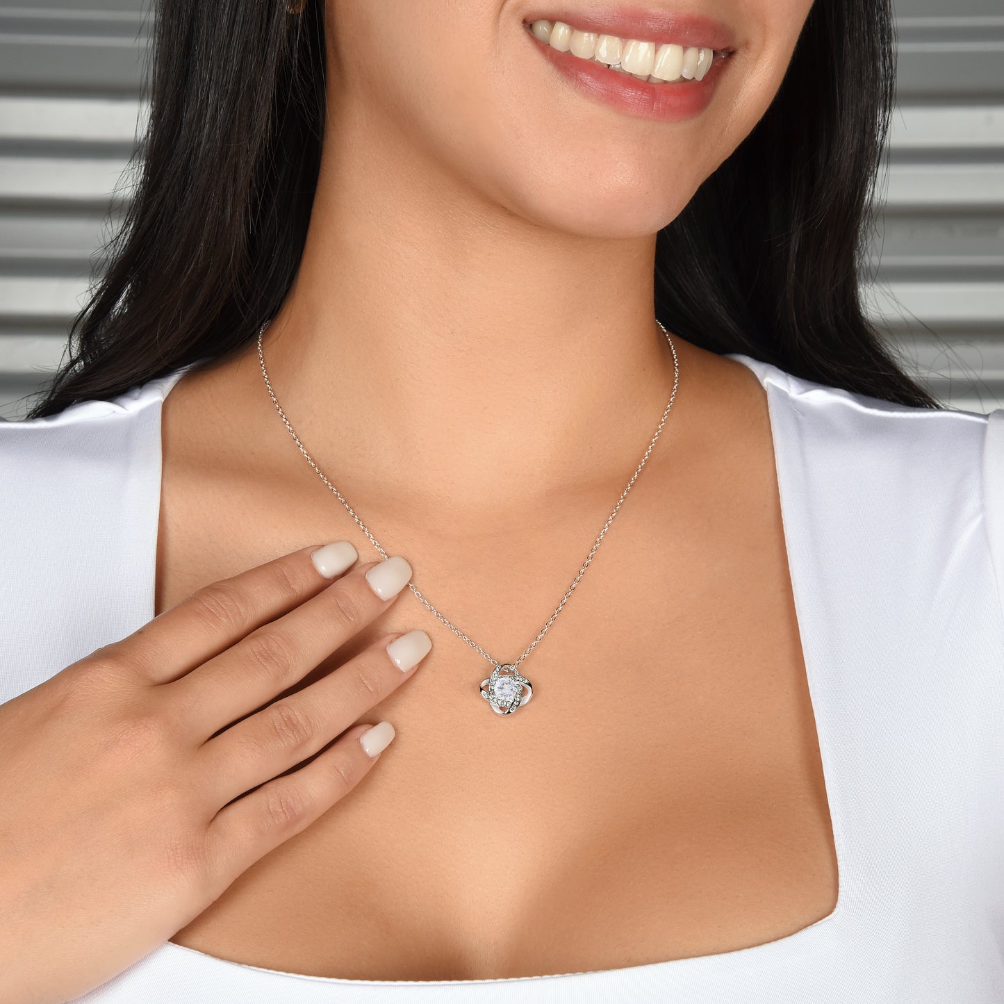 To My Daughter - Merry Christmas, Love Knot Necklace Gift