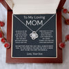 Mom You Are The World | Gift For Mom From Son | Love Knot Necklace