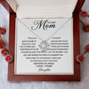 To My Mom Gift From Daughter | There Are No Words | Love Knot Necklace