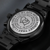 To My Son Gift From Dad | Never Forget That I Love You | Engraved Black Chronograph Watch