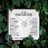 To My Daughter | I Closed My Eyes | Gift Idea For Daughter Love Knot Necklace