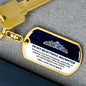 To My Beautiful Daughter - Straighten Your Crown, Graphic Dog Tag Keychain