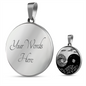 Yin Yang Sea Forest | Circle Pendant Necklace