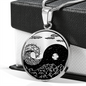 Yin Yang Sea Forest | Circle Pendant Necklace