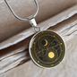 Sun Moon Oriental Style | Circle Pendant Necklace