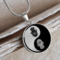Yin Yang Hamsa Hand | Circle Pendant Necklace
