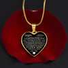 Daughter Smile More, Graphic Heart Necklace, Gift For Daughter From Dad