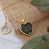 Daughter Smile More, Graphic Heart Necklace, Gift For Daughter From Dad
