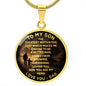 To My Son - You Are My Hero, Circle Necklace