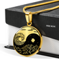 Yin Yang Sea Forest | Circle Pendant Necklace