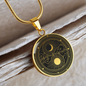 Sun Moon Oriental Style | Circle Pendant Necklace