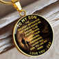 To My Son - You Are My Hero, Circle Necklace