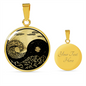 Yin Yang Sea Forest | Circle Pendant Necklace
