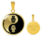 Yin Yang Hamsa Hand | Circle Pendant Necklace