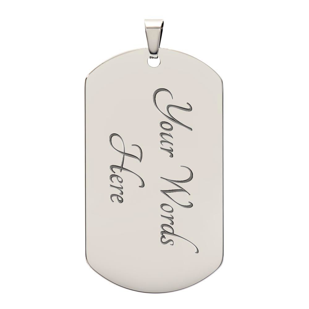 To My Son From Dad | I'm So Proud Of You | Dog Tag Necklace Custom Engraving
