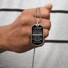 To My Dad - You Will Always Be My Hero, Dog Tag Necklace Gift Dad