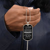 To My Dad - You Will Always Be My Hero, Dog Tag Necklace Gift Dad