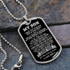 To My Son | Deep In Your Heart | Dog Tag Necklace | Gift for Son from Mom