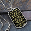 To My Son Gift From Dad | I Will Always Love You | Dog Tag Necklace