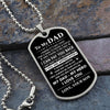 To My Dad - You Will Always Be My Hero, Dog Tag Necklace Gift Dad
