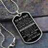 To My Dad - Always Be My Hero, DogTag Necklace Gift