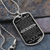 To My Dad | God Chose You | Dog Tag Necklace