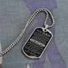 To My Dad Dog Tag Necklace | When I Look Back | Father's Day Gift for Dad