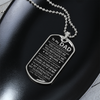 To My Dad | My Dreams | Dog Tag Necklace