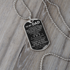 To My Dad | Stay True To Myself | Dog Tag Necklace