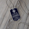 To My Son | Straighten Your Crown | Dog Tag Necklace